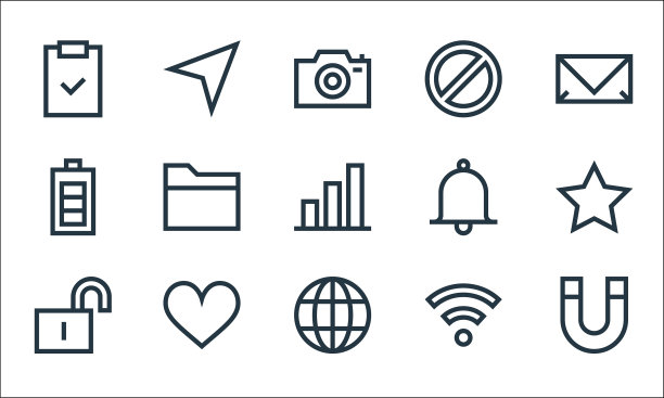 网页要点线图标线性设置质量线图片下载