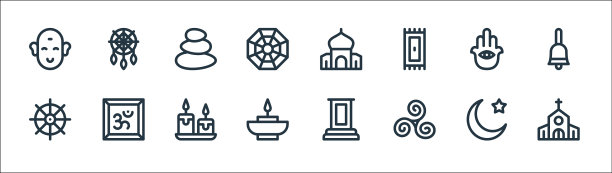 精神线图标线性集质量线集图片下载