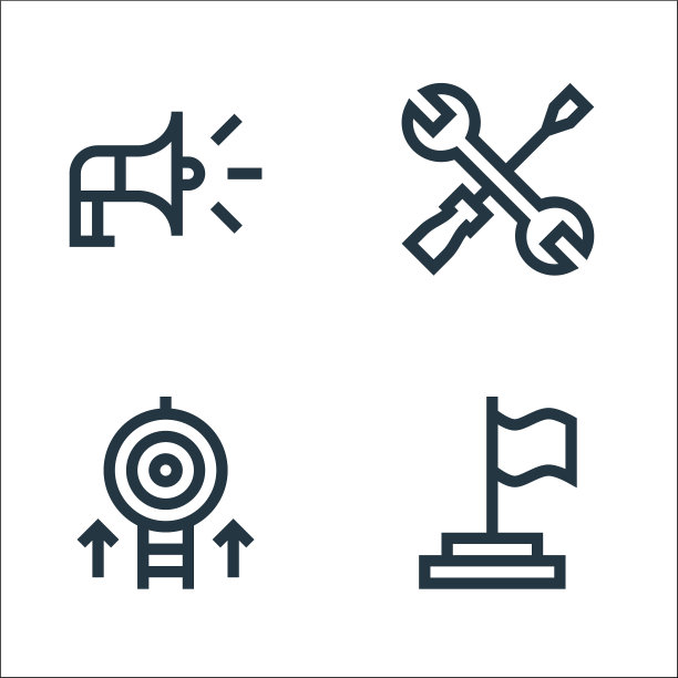 管理线图标线性集质量线集图片下载