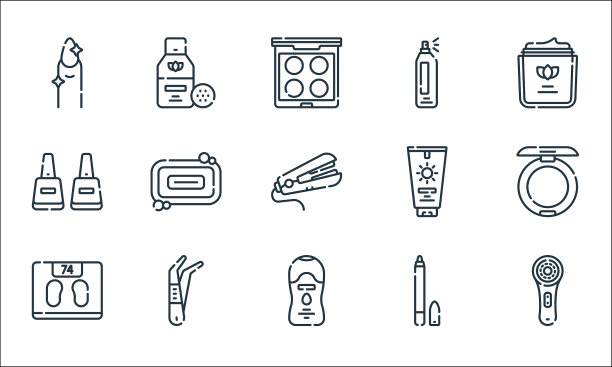 美丽线图标线性集质量线集图片下载