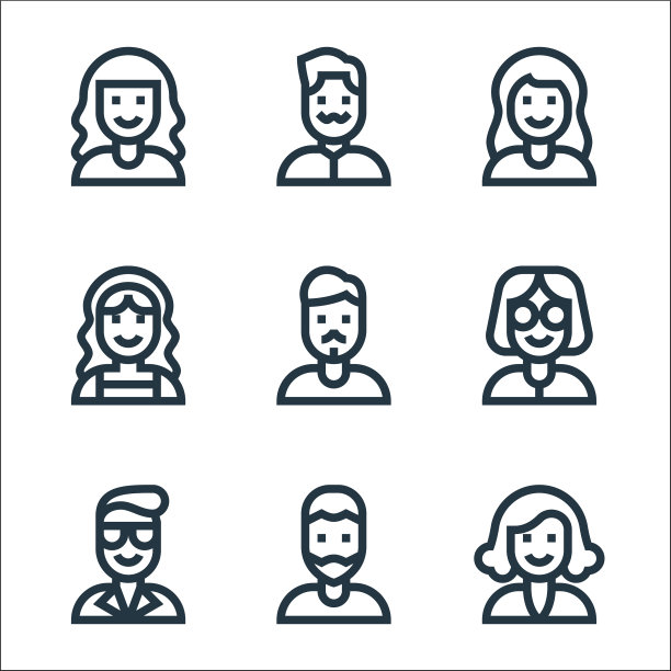 人线图标线集质量线集图片下载