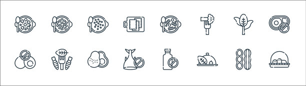 素食线图标线性设置质量线设置图片下载