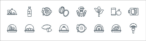 素食线图标线性设置质量线设置图片下载