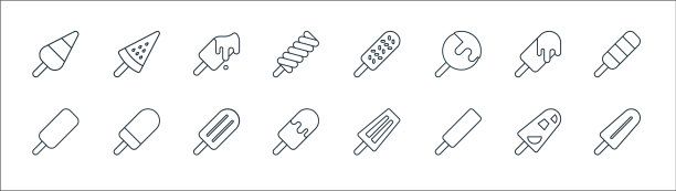 线条图标、线性集、质量线集等图片下载