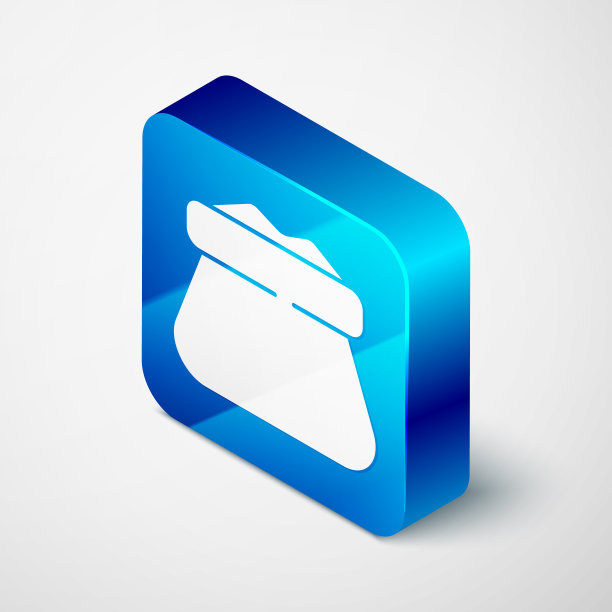 等距全袋图标孤立在灰色图片下载