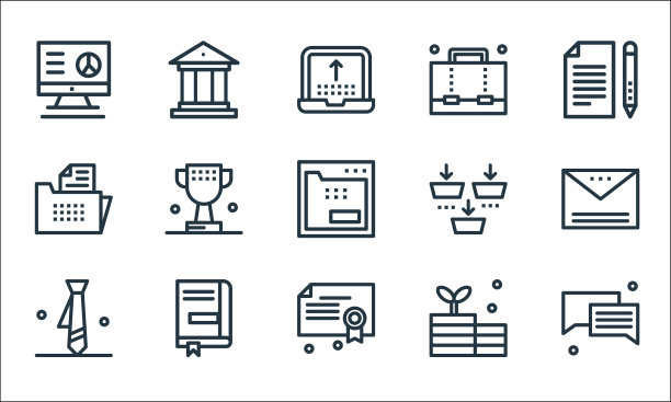 业务线图标线性集质量线集图片下载