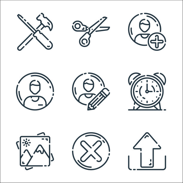 用户界面线图标线性设置质量线图片下载