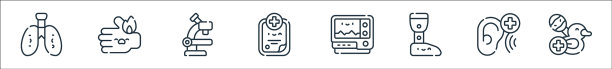 医疗服务线图标线性集质量图片下载