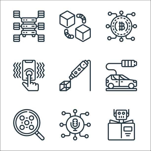 新兴技术产品线图标线性集质量图片下载