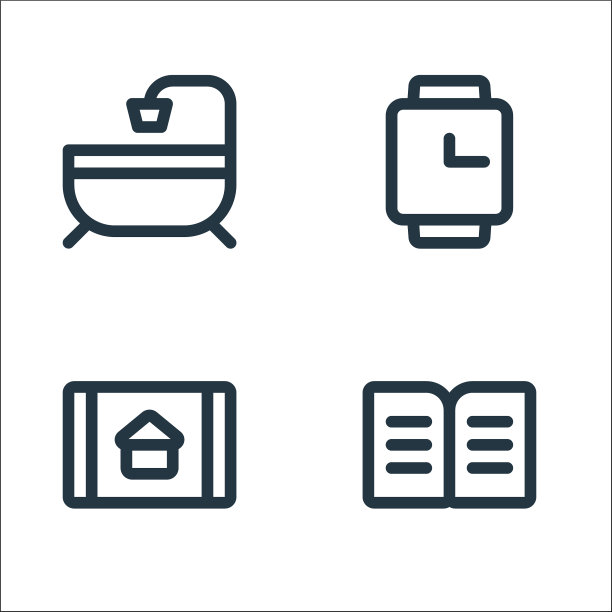 呆在家里线图标线性设置质量线图片下载