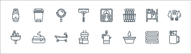 浴室线图标线性设置质量线设置图片下载