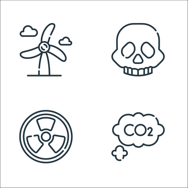 气候变化线图标线性设置质量线图片下载