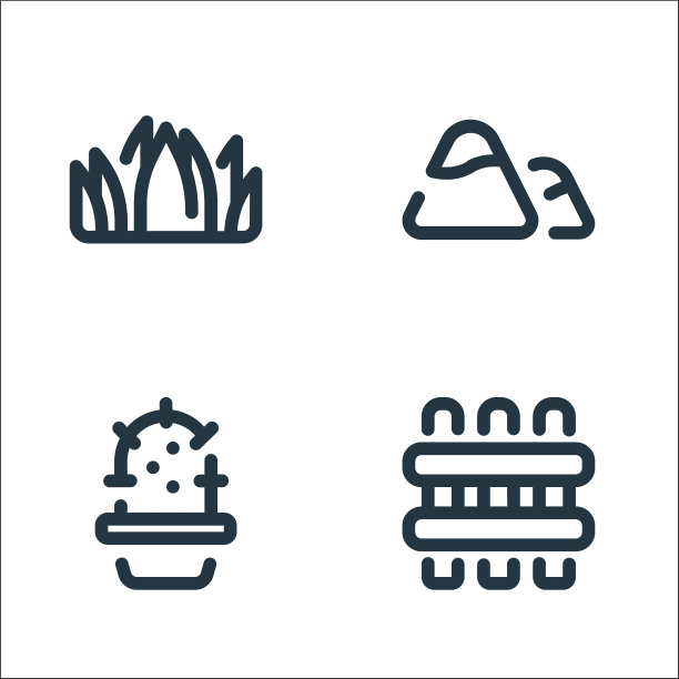 自然线图标线性集质量线集图片下载