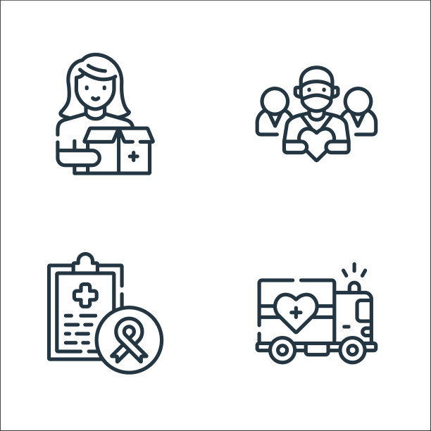 仁慈线图标线性集质量线集图片下载