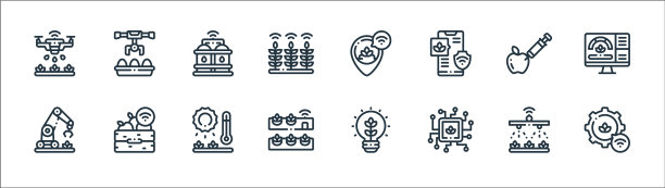 智能农场线图标线性设置质量线设置图片下载