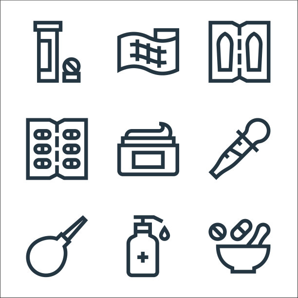 药房线ICONS线性设置质量线设置图片下载