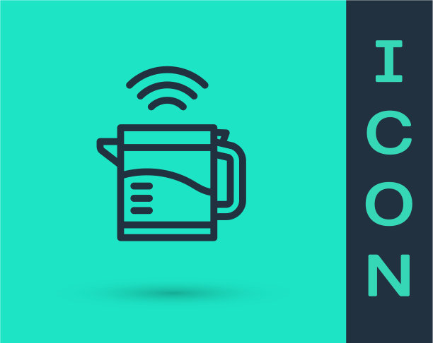 黑线智能电热水壶系统图标图片下载