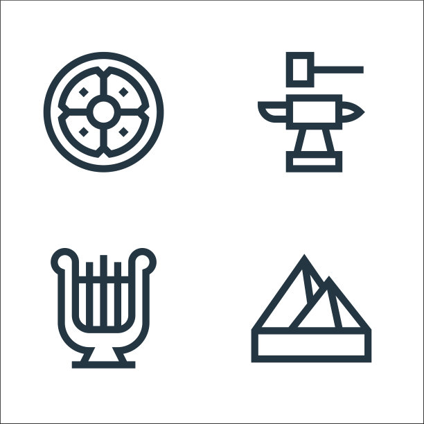 历史线图标线性集质量线集图片下载