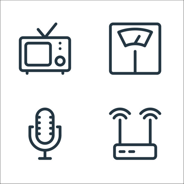 电子线图标线性设置质量线图片下载