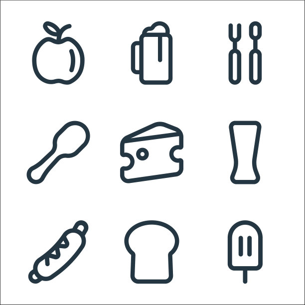 食品线图标线设置质量线设置这样图片下载