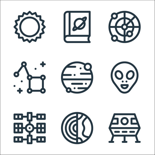 空间线图标线性线设置质量线设置图片下载