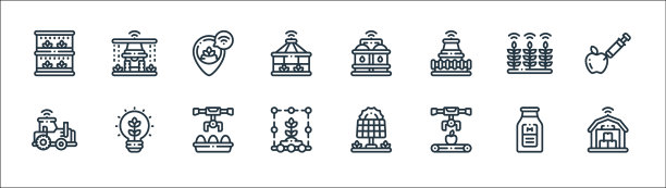 智能农场线图标线性设置质量线设置图片下载