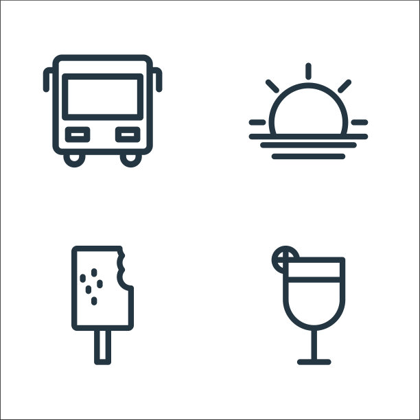 假日线图标线性集质量线集图片下载