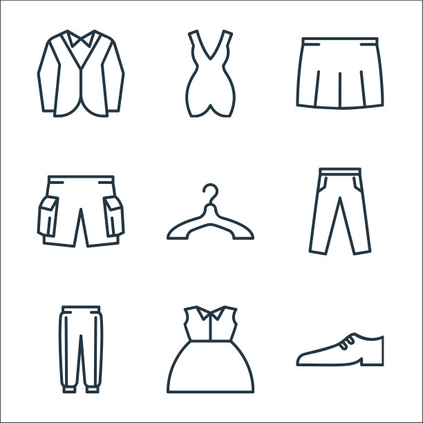 衣柜线图标线性集质量线集图片下载