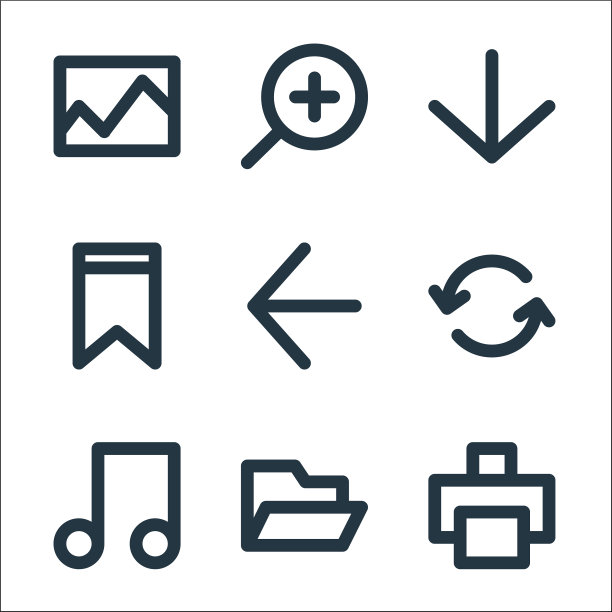 用户界面线图标线性设置质量线图片下载