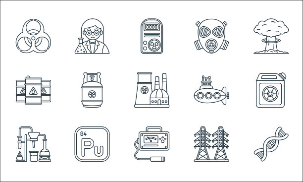 核能线图标线性集质量线图片下载