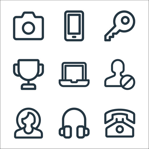 用户界面线图标线性设置质量线图片下载