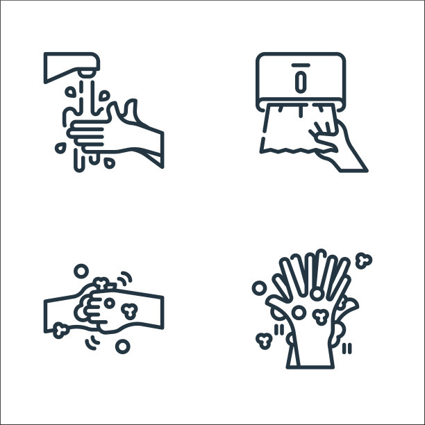 洗手线图标线性设置质量线图片下载