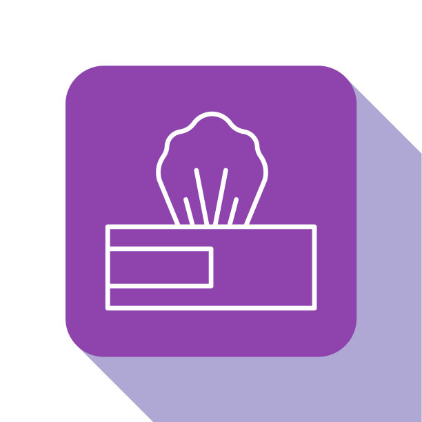 白线湿擦包图标上隔离白色图片下载