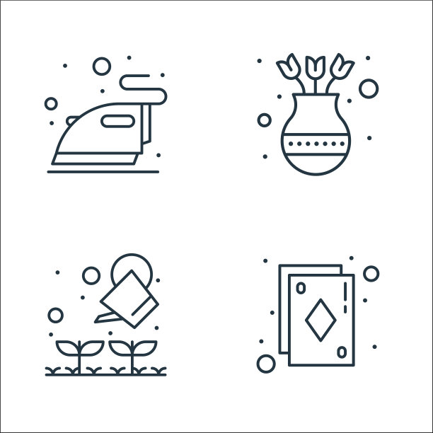 呆在家里线图标线性设置质量线图片下载