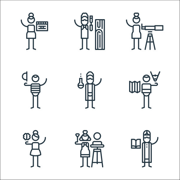 一般艺术线图标线性设置质量线图片下载