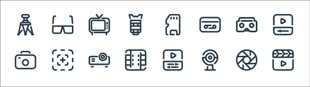 视频线图标线性设置质量线设置等图片下载