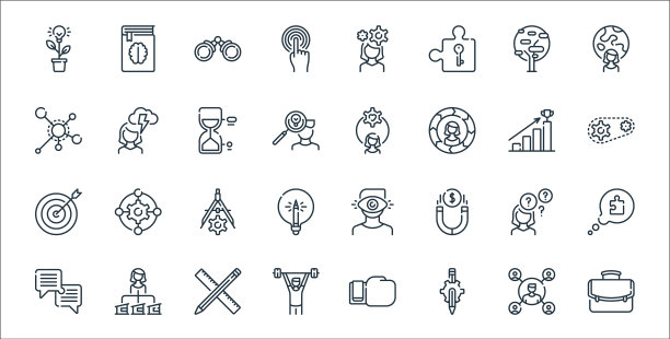 生活技能线图标线性设置质量线图片下载