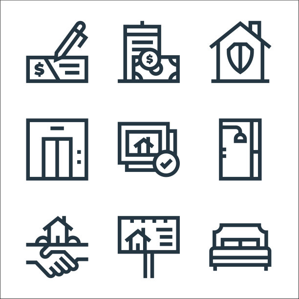 不动产线图标线性设置质量线图片下载