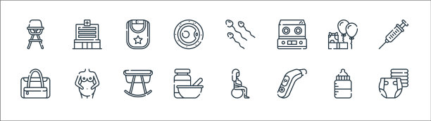 母线图标线性集质量线集图片下载