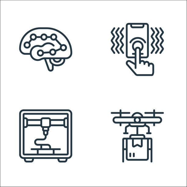 新兴技术产品线图标线性集质量图片下载