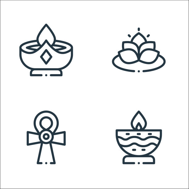 精神线图标线性集质量线集图片下载