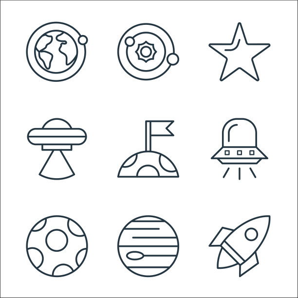 空间线图标线性线设置质量线设置图片下载