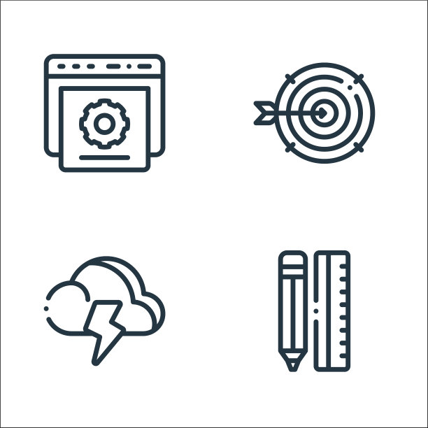 设计思路线图标线性集质量图片下载