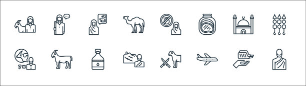 古尔邦线图标线性设置质量线图片下载