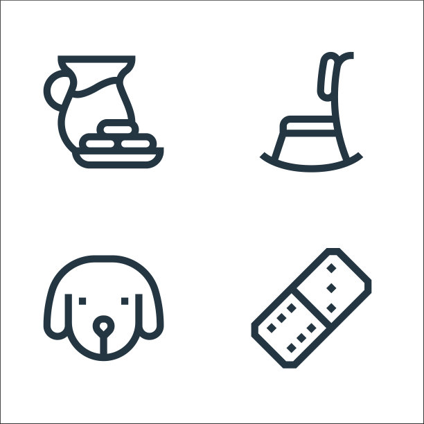 退休家居线图标线性设置质量图片下载