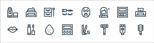 美丽线图标线性集质量线集图片下载