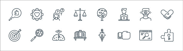 生活技能线图标线性设置质量线图片下载