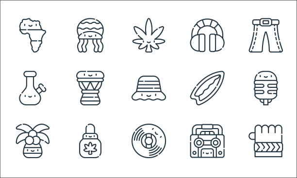 雷鬼线图标线性集质量线集图片下载