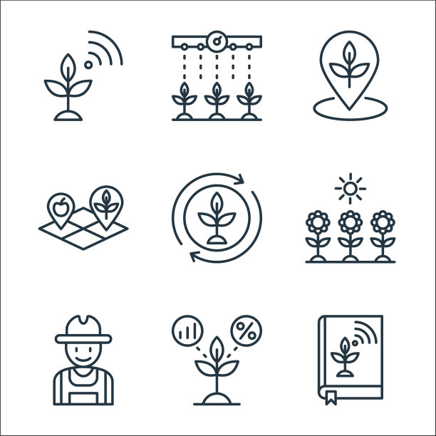 智能农场线图标线性设置质量线设置图片下载