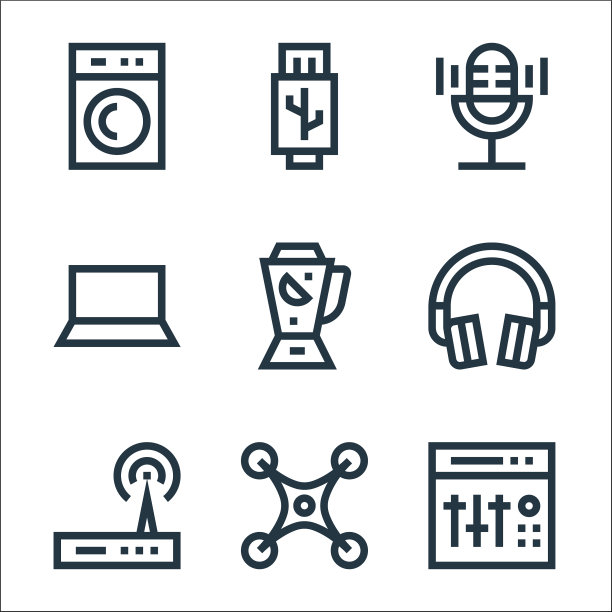 电子线图标线性设置质量线图片下载